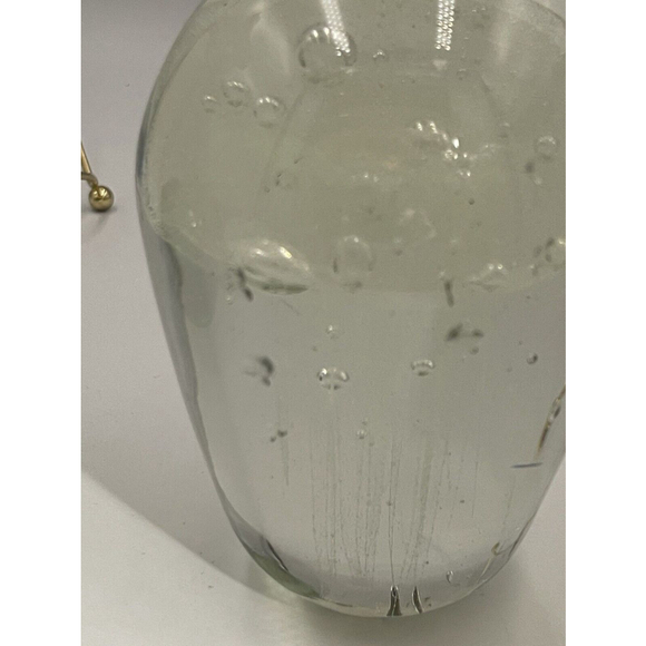 Art Glass Vintage Paperweight Jelly Fish Floating Inside 4lbs - Picture 7 of 10